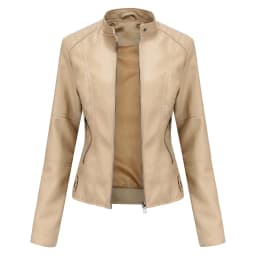Leather Coat Spring Women Leather Jacket Slim Motorcycle Clothing Zipper Fashion Jackets and Coats Black High-Quality Clothing