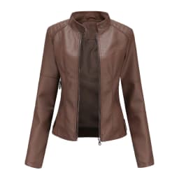 Leather Coat Spring Women Leather Jacket Slim Motorcycle Clothing Zipper Fashion Jackets and Coats Black High-Quality Clothing