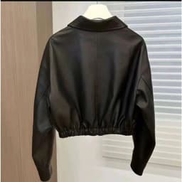 French Lady Casual Zipper Faux Leather Jacket Spring Autumn Femme Short PU Leather Coat 2025 Women Long Sleeves Leather Outwear