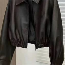 French Lady Casual Zipper Faux Leather Jacket Spring Autumn Femme Short PU Leather Coat 2025 Women Long Sleeves Leather Outwear