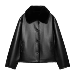 Women's Jacket 2025 Autumn/Winter New Arrivals Dark Brown Long-Sleeve Faux Leather Reversible Jacket Stylish and Unique