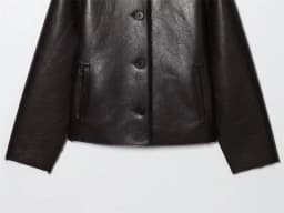Women's Jacket 2025 Autumn/Winter New Arrivals Dark Brown Long-Sleeve Faux Leather Reversible Jacket Stylish and Unique