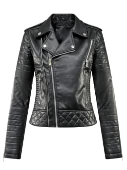 2025 New Spring Autumn Women Faux Pu Leather Short Jacket Embossed Motorcycle Biker Female Zipper Lapel Loose Coat Outwear