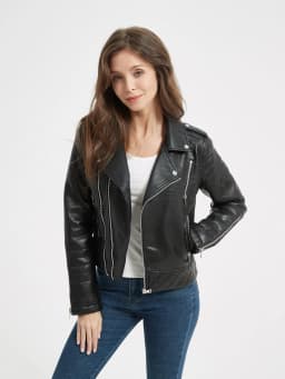 2025 New Spring Autumn Women Faux Pu Leather Short Jacket Embossed Motorcycle Biker Female Zipper Lapel Loose Coat Outwear