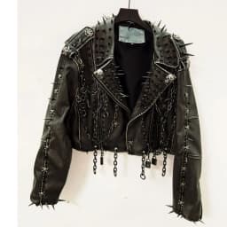 Leather vintage Jacket Skull Jacket gothic Leather vintage Jacket harajuku Jacket gothic clothes y2k clothes gothic Jacket