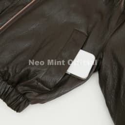 Neo Mint Exclusive Faux Raccoon Fur Collar Brown PU Leather Jacket Women 2026 Winter Warm Windproof Insulation Faux Leather Coat