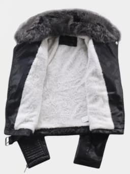 2026 Hot Fashion Women New Winter Warm Faux Leather Jackets with Fur Collar Belt Ladies Thick Black Moto & Biker Outerwear Coats