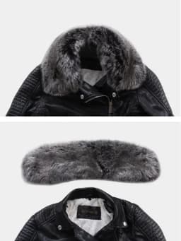 2026 Hot Fashion Women New Winter Warm Faux Leather Jackets with Fur Collar Belt Ladies Thick Black Moto & Biker Outerwear Coats