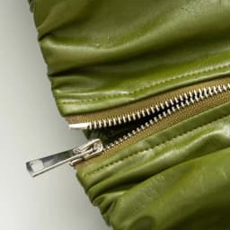 Green PU leather jacket women's autumn 2025 new item small and short motorcycle jacket top