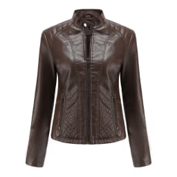 Leather Jacket Women New Spring Autumn Jackets Ladies Motorcycle Large Size Stand Collar PU Leather Jacket Female Outerwear 3XL