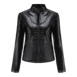 Leather Jacket Women New Spring Autumn Jackets Ladies Motorcycle Large Size Stand Collar PU Leather Jacket Female Outerwear 3XL