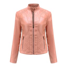 Leather Jacket Women New Spring Autumn Jackets Ladies Motorcycle Large Size Stand Collar PU Leather Jacket Female Outerwear 3XL