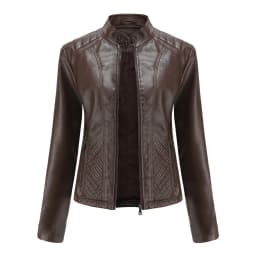 Leather Jacket Women New Spring Autumn Jackets Ladies Motorcycle Large Size Stand Collar PU Leather Jacket Female Outerwear 3XL