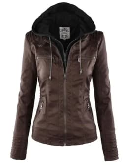 Gothic Faux Leather Jacket Women Coat 2026 Hoodies Winter Autumn Motorcycle Jacket Black Outerwear Leather PU Basic Jacket Coat