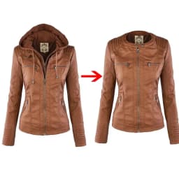 Gothic Faux Leather Jacket Women Coat 2026 Hoodies Winter Autumn Motorcycle Jacket Black Outerwear Leather PU Basic Jacket Coat