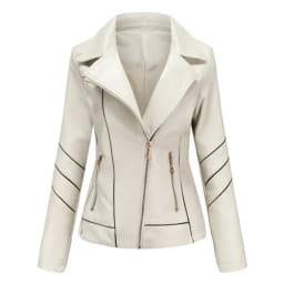 Red PU Faux Leather Jacket Women Fashion Casual Biker Jackets Outwear Female Tops Spring and Autumn Black Leather Jacket Coat
