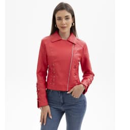 Red PU Faux Leather Jacket Women Fashion Casual Biker Jackets Outwear Female Tops Spring and Autumn Black Leather Jacket Coat