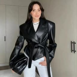 Autumn Winter Women'S Clothing Motorcycle Cool Strap Temperament Leather Jacket 2025 New Women With Belt Biker Jacket Women Coat