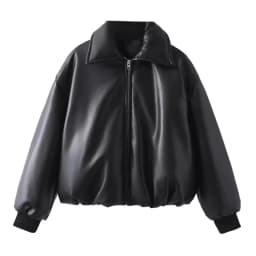 Trend Vintage Green Long Sleeve Lapel PU Leather Jacket Women Short Coat Zipper Button Spring Autumn High Street Outerwear Tops