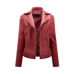 2026 New Fashion Women Faux Leather Jacket, Spring Autumn Zipper Casual Pu Coat, Female Biker Outerwear Ladies Clothes S-XXXL