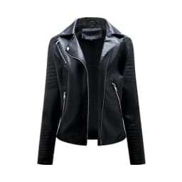 2026 New Fashion Women Faux Leather Jacket, Spring Autumn Zipper Casual Pu Coat, Female Biker Outerwear Ladies Clothes S-XXXL