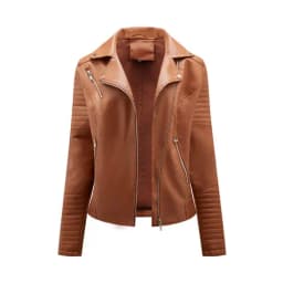 2026 New Fashion Women Faux Leather Jacket, Spring Autumn Zipper Casual Pu Coat, Female Biker Outerwear Ladies Clothes S-XXXL
