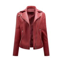 2026 New Fashion Women Faux Leather Jacket, Spring Autumn Zipper Casual Pu Coat, Female Biker Outerwear Ladies Clothes S-XXXL