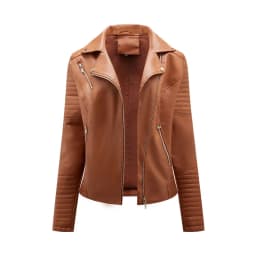 2026 New Fashion Women Faux Leather Jacket, Spring Autumn Zipper Casual Pu Coat, Female Biker Outerwear Ladies Clothes S-XXXL