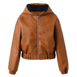 Short Leather Jacket Women's Hooded 2026 New Popular Autumn And Winter PU Leather Jacket With Thick Fleece Coat Fashionable Top