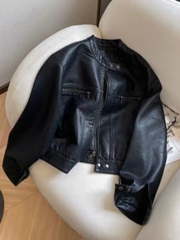 American Locomotive Clothing Short PU Leather Jacket Women's 2025 Spring And Autumn New Small Design Stand-Up Collar Jacket tide