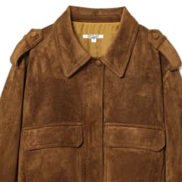 JNLEAOG Autumn New Style Women's Retro Suede Workwear Jacket Outerwear Polyester Standard Fit Zipper Closure Ladies Coat
