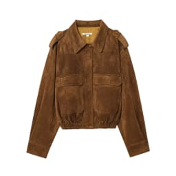 JNLEAOG Autumn New Style Women's Retro Suede Workwear Jacket Outerwear Polyester Standard Fit Zipper Closure Ladies Coat