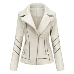 Red PU Faux Leather Jacket Women fashion Casual Biker Jackets Outwear Female Tops spring and autumn Black Leather Jacket Coat