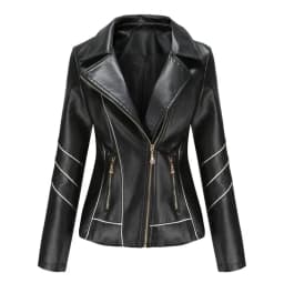 Red PU Faux Leather Jacket Women fashion Casual Biker Jackets Outwear Female Tops spring and autumn Black Leather Jacket Coat