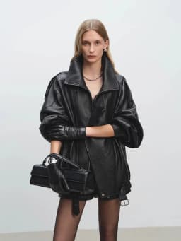 Fashion Motorcycle 2026 Spring And Autumn Black Gothic Punk Leather Jacket American Retro High-Quality Loose Casual Jacket