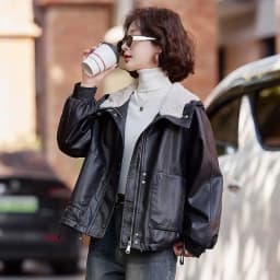 2026 Winter Leather Jacket Women Add-velvet Thicken Warm Coats Loose Hooded Short Jackets Streetwear Windproof Leather Outerwear