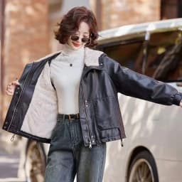 2026 Winter Leather Jacket Women Add-velvet Thicken Warm Coats Loose Hooded Short Jackets Streetwear Windproof Leather Outerwear
