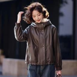 2026 Winter Leather Jacket Women Add-velvet Thicken Warm Coats Loose Hooded Short Jackets Streetwear Windproof Leather Outerwear
