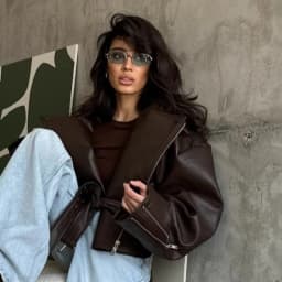 Women Spring Summer Faux Leather Jacket Belt Chic Elegant Retro Minimalist Comfortable Casual Fashionable Niche Trendy Versatile