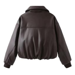 Women's Leather Jackets Coat Winters Outwear Solid Streetwear Warm Thick Long Sleeve Jaqueta De Couro Preta Jacket Women insz