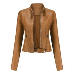 Faux Leather Jacket Woman 2026 New Spring Autumn Coat Women Outerwears Black Red Coffee Brown Purple Chaqueta Mujer 3xl XXXL 2xl