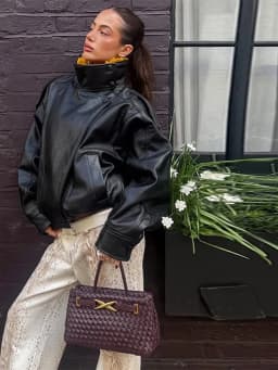 Women Faux Leather Loose Jacket Vintage Stand Collar Zipper Singe Button Long Sleeve Female Coat 2026 Spring Lady Streetwear