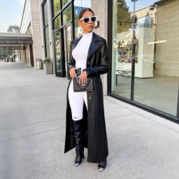 Faux PU Leather Coats Women Single Breasted Long Coat Turn Down Collar Y2k Streetwear Jackets Splice Open Stitch 2025 Jacket