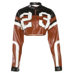 Women's Autumn/Winter Top Coat Imitation Leather Stand-up Collar Short Stripes Zipper Casual Design Fashion New Versatile Skinny