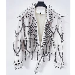 vintage Leather  y2k  Jacket Skull Jacket Punk Jacket  gothic Leather gothic clothes y2k fashion y2k clothes  harajuku Jacket