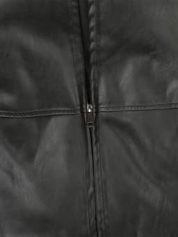 Nerazzurri Spring Autumn Black Short Soft Light Pu Leather Jacket Women with Hood Zipper Waterproof Casual Raincoat Clothes 2022