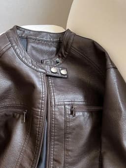 American Locomotive Clothing Short PU Leather Jacket Women's 2025 Spring And Autumn New Small Design Stand-Up Collar Jacket tide
