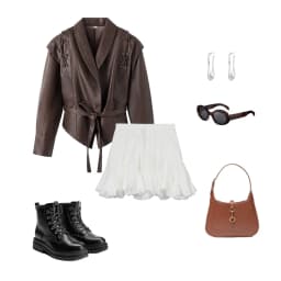 Suninheart Autumn and Winter Faux Leather Jackets for Women 2025 Dropped Shoulder Oversized Jacket Coat Belted Corset Jacket