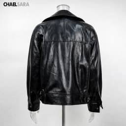 2026 New High Quality Woman Black Faux Leather Jacket Casual Long Sleeve Coats   Zipper Femal Motorcycle Coat Tops