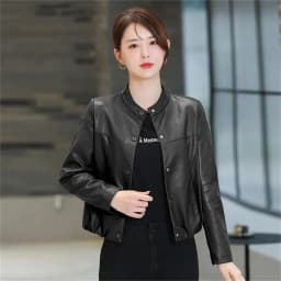 Loose Skinny Leather Jacket Women's Short Jacket 2025 Spring And Autumn New Korean Casual PU Leather Jacket Female Outwear Black